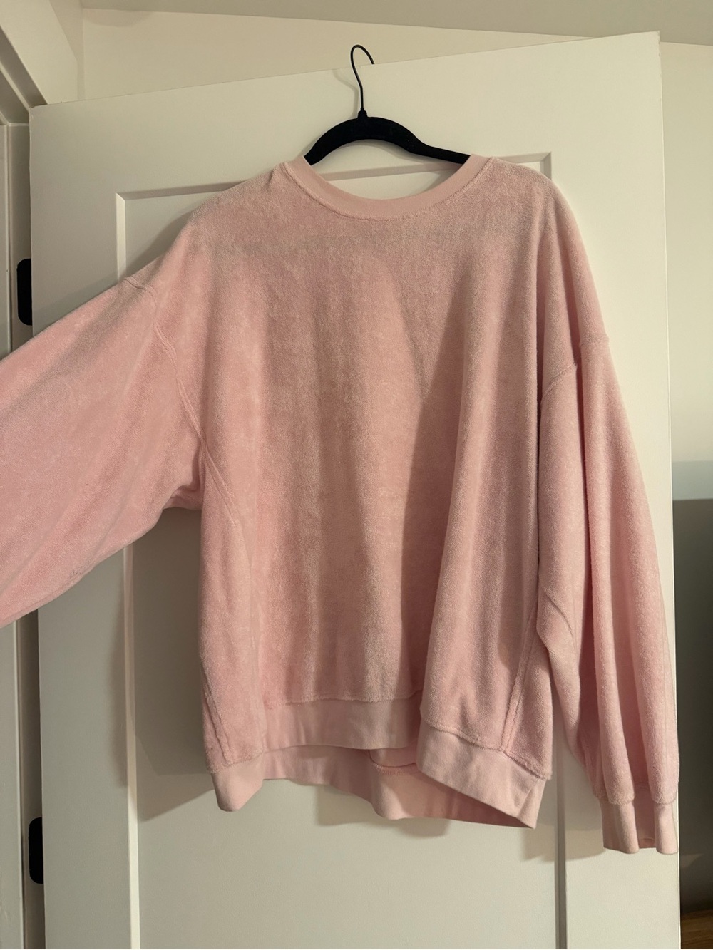 Daily Drills Oversized Crewneck Sweatshirt - Terry Light Pink